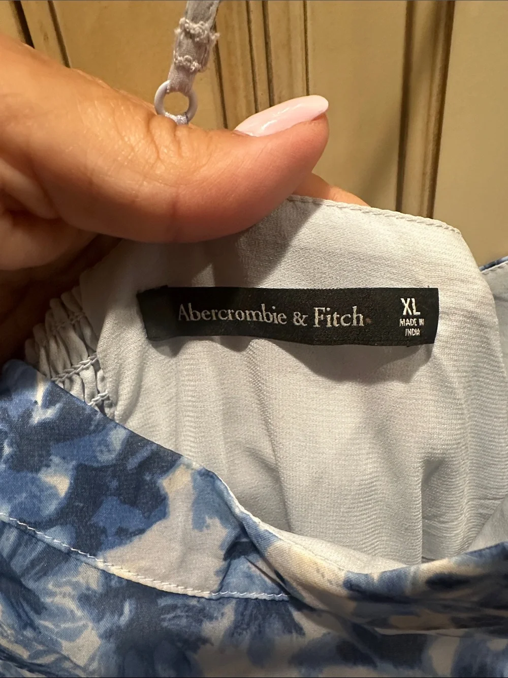 Abercrombie & Fitch Blue and White Floral Maxi Dress